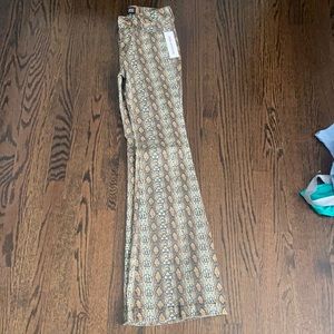 Fun, snake-skin designed flare pants
